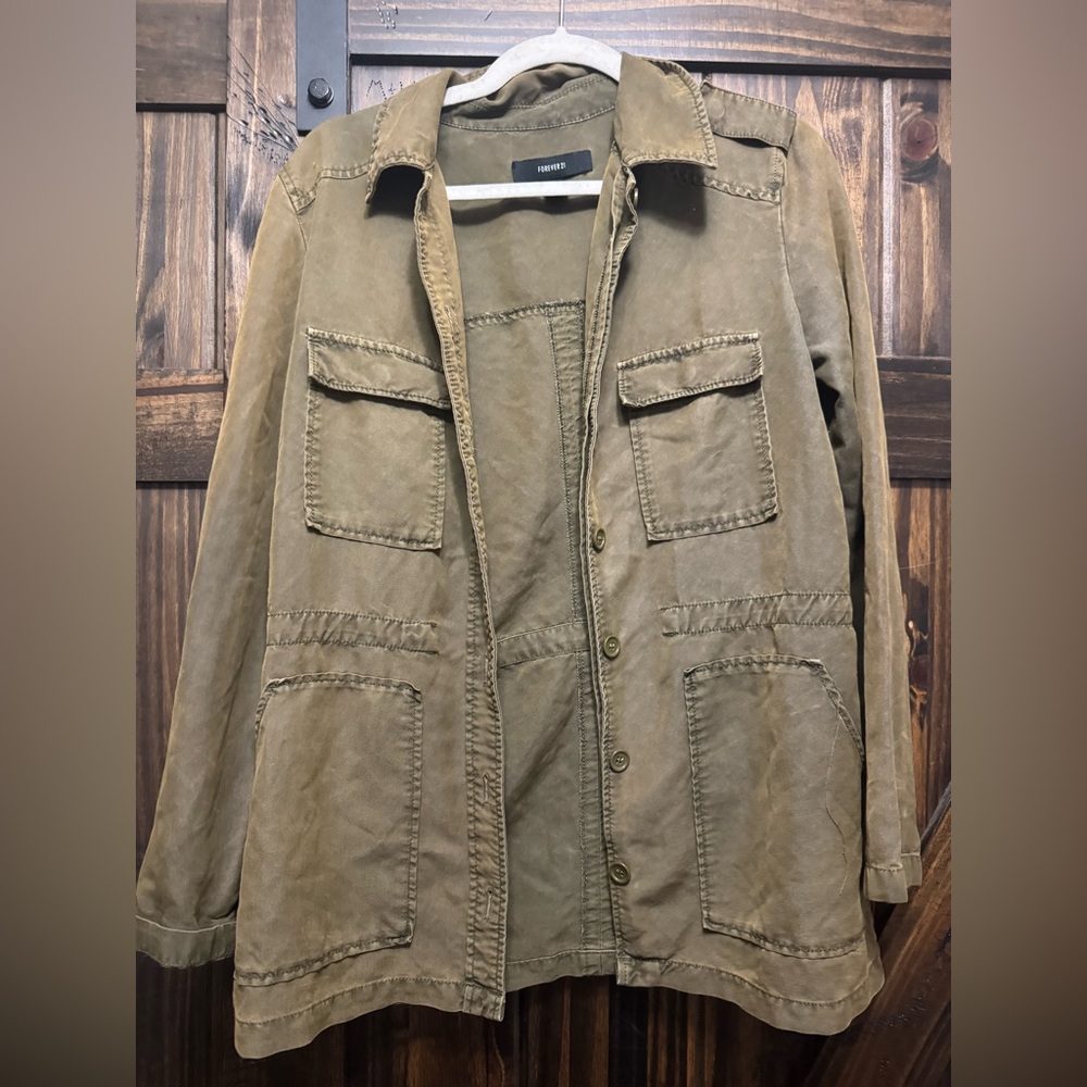 Forever 21 Khaki Utility Jacket